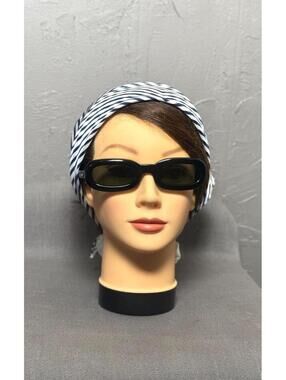 Y2K MOSCHINO Sunglasses Black Micro Rectangle Shades